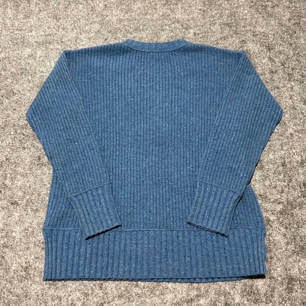 L.L. Bean Blue Donegal Ribbed Crewneck Sweater Vintage‎ Retro Size Small NWT